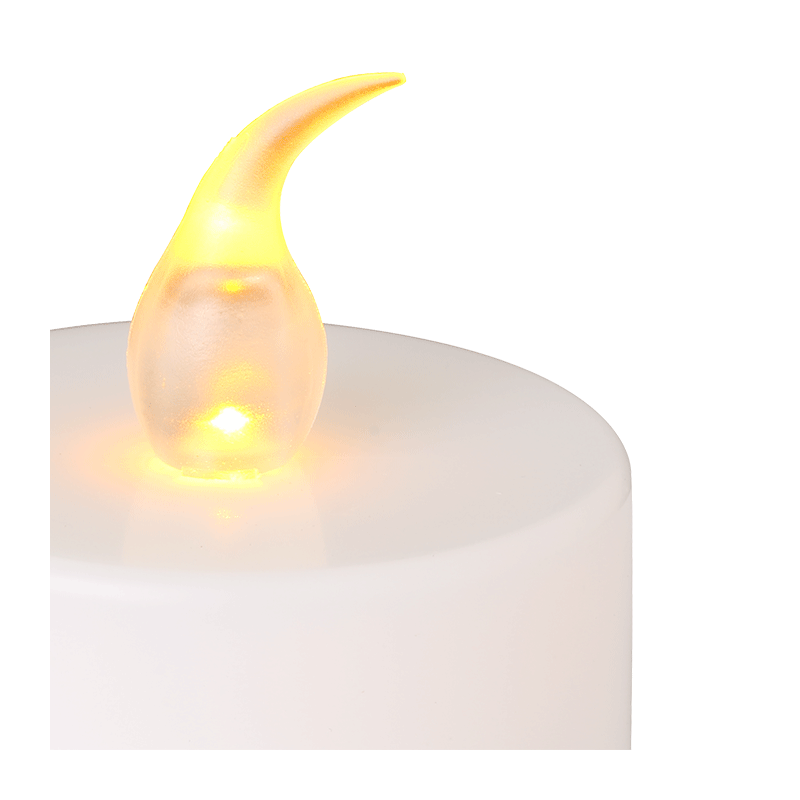 Bougie à LED ambre Ø 3,6 cm (autonomie 8 à 10h) fournie avec pile