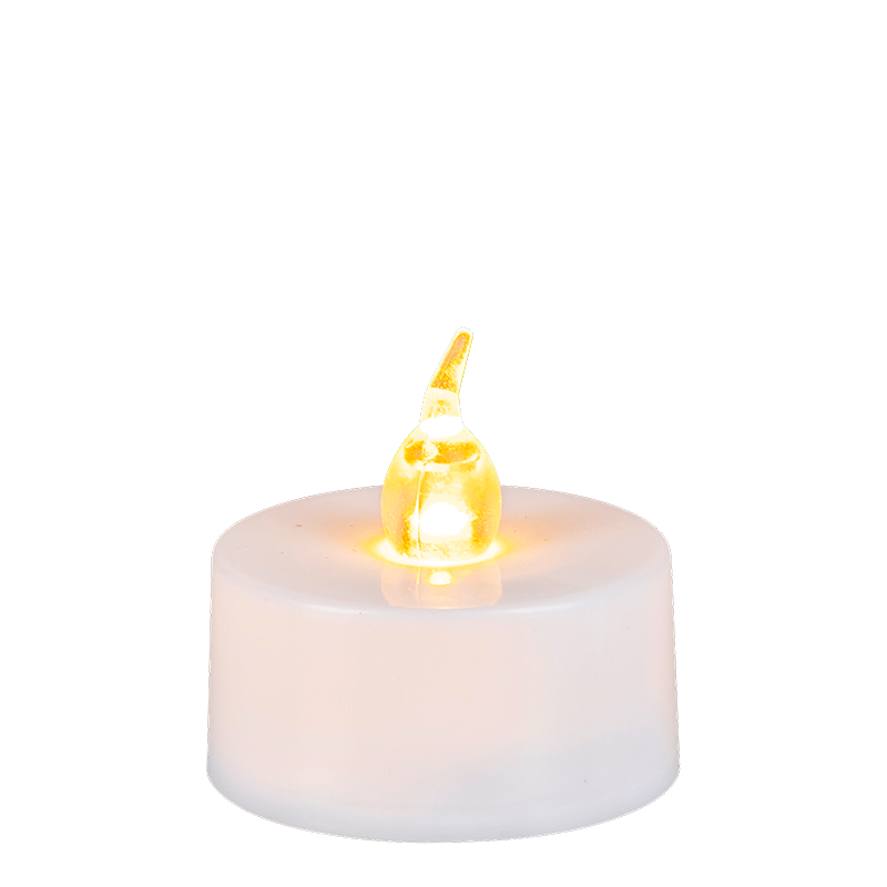 Bougie à LED ambre Ø 3,6 cm (autonomie 8 à 10h) fournie avec pile