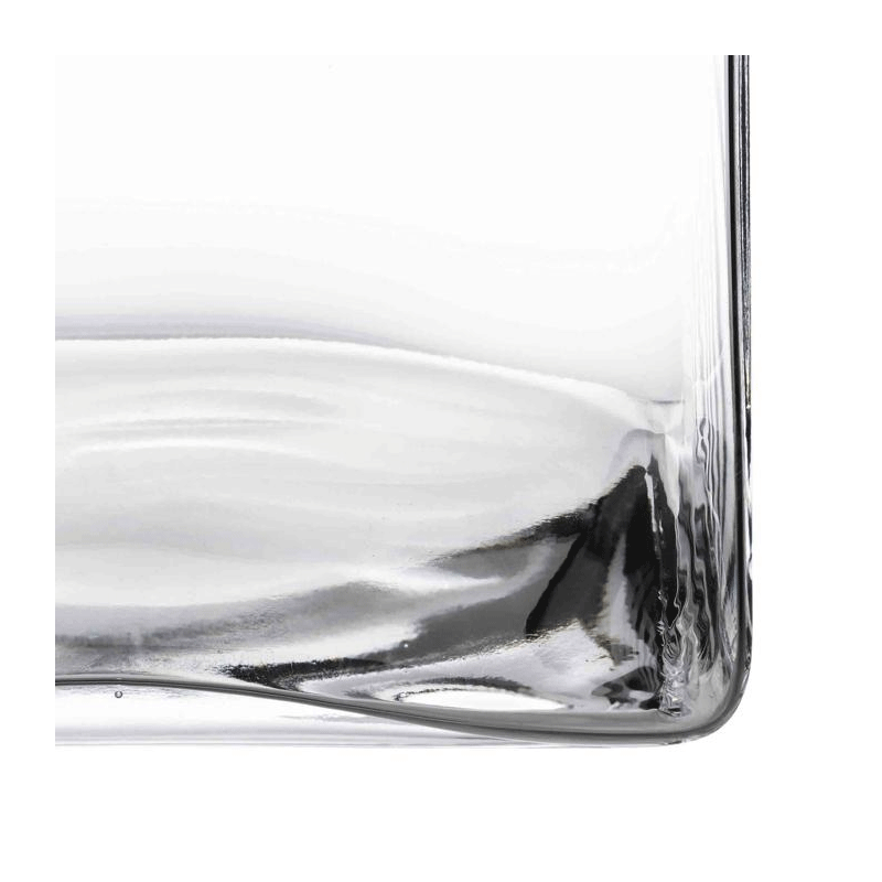 Support de plat en verre 20 x 20 cm H 35 cm