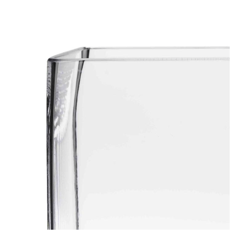 Support de plat en verre 23 x 23 cm H 30 cm