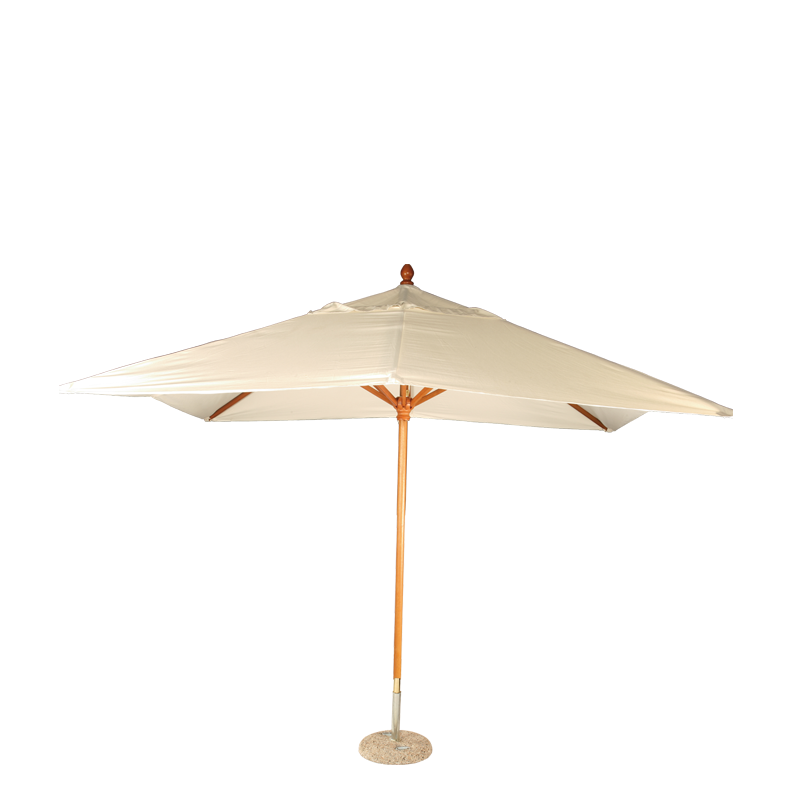 Parasol Louisiane écru 300 x 300 cm + socle granit Ø 50 cm