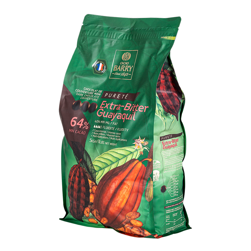 Pistoles de chocolat noir 64 % cacao 5 kgs