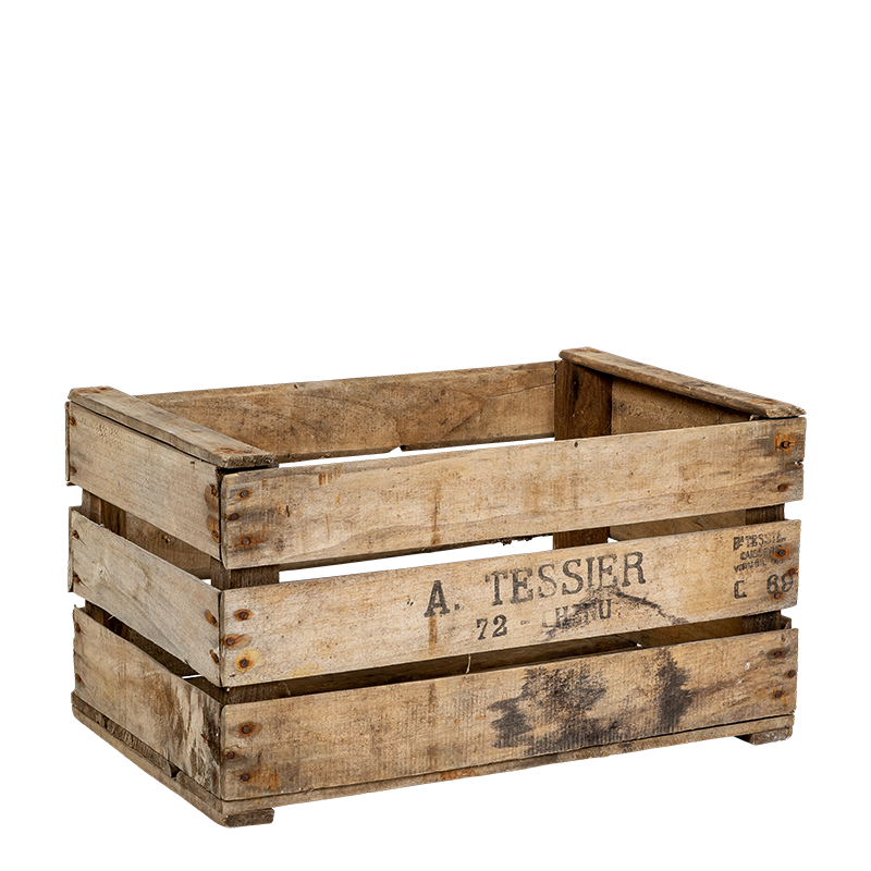 Caisse en bois Vintage 24 x 55 cm H 35 cm