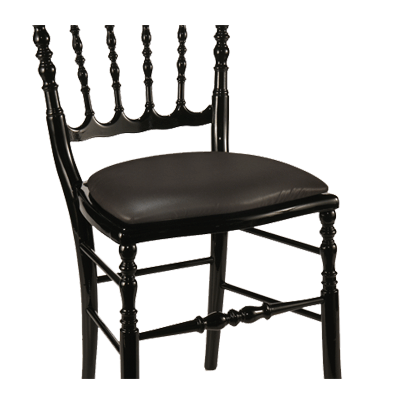 Chaise Napoléon III noire fixe Toscane acier