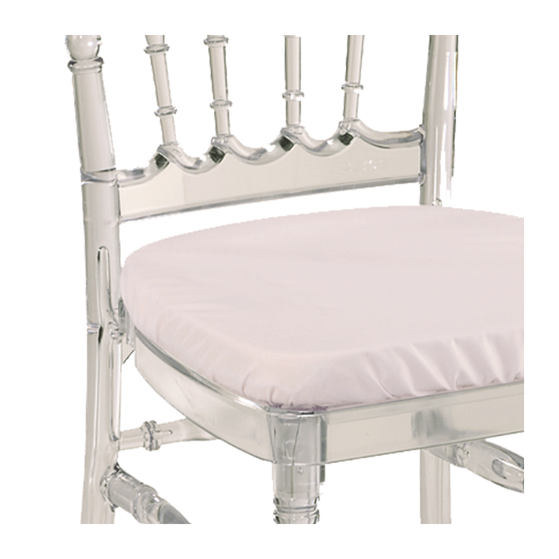 Chaise Napoléon III Cristal avec coussin blanc