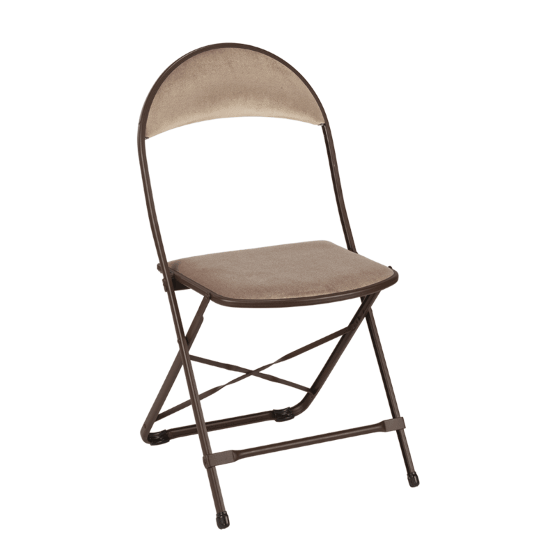 Chaise capitonnée taupe