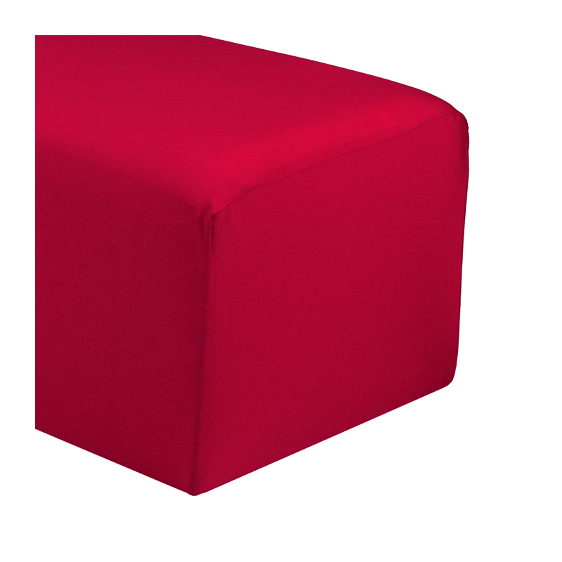 Location Banquette eco bois coussin rouge - Alive Catalogue Mobilier