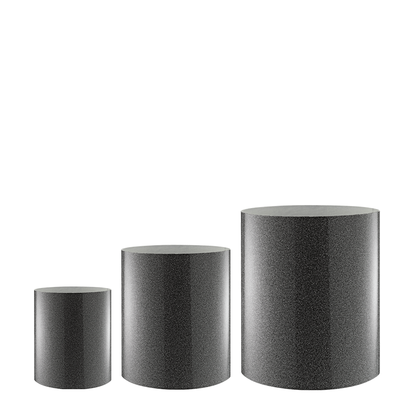 Lot de 3 réhausses cylindre Strass anthracite