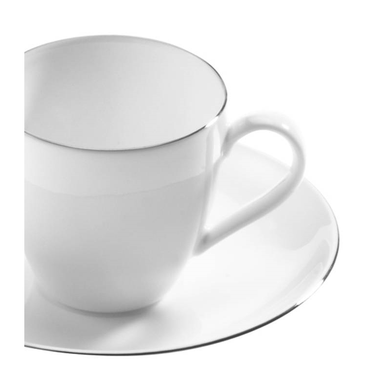 Tasse et sous-tasse à café Platinium 10 cl