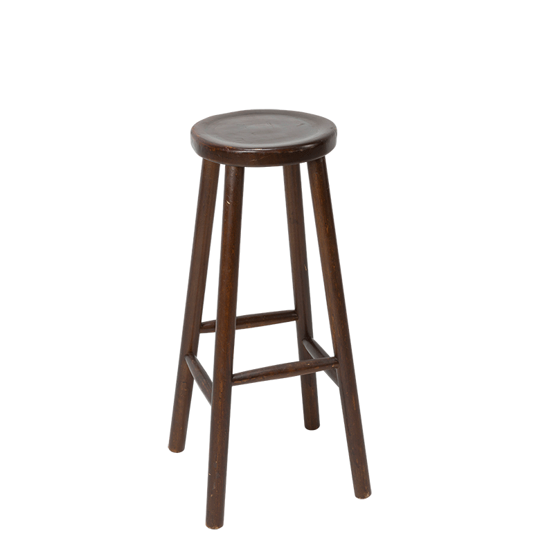 Tabouret bois &Oslash; 27 cm H 72 cm