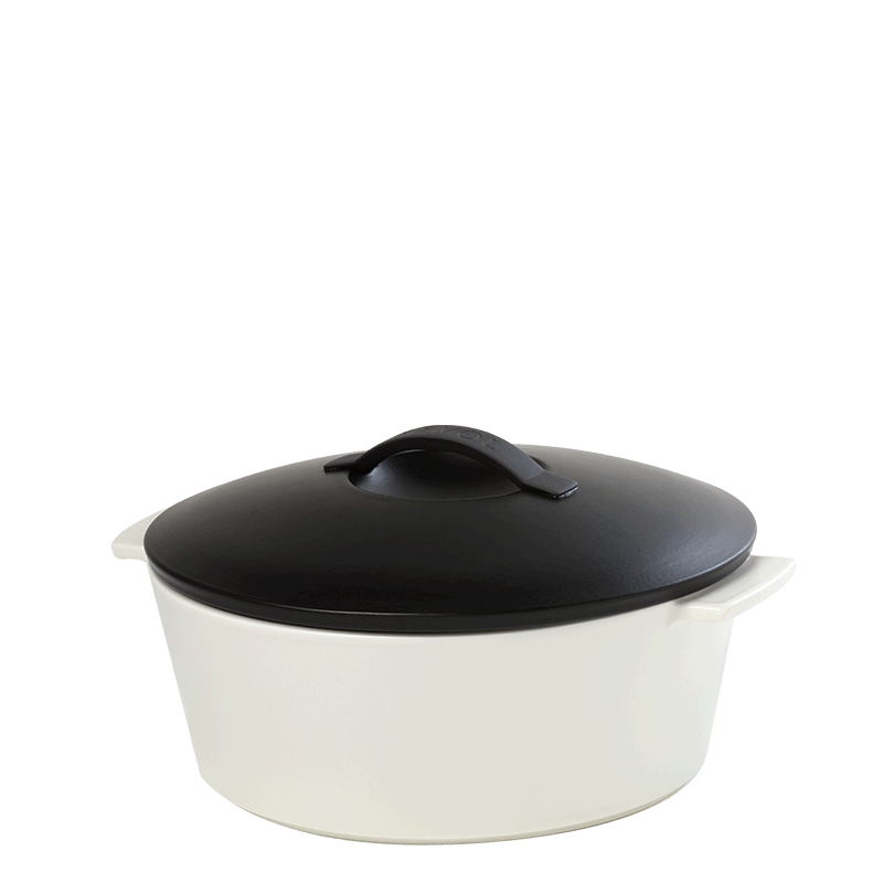 Cocotte black and white Ø 26 cm 340 cl