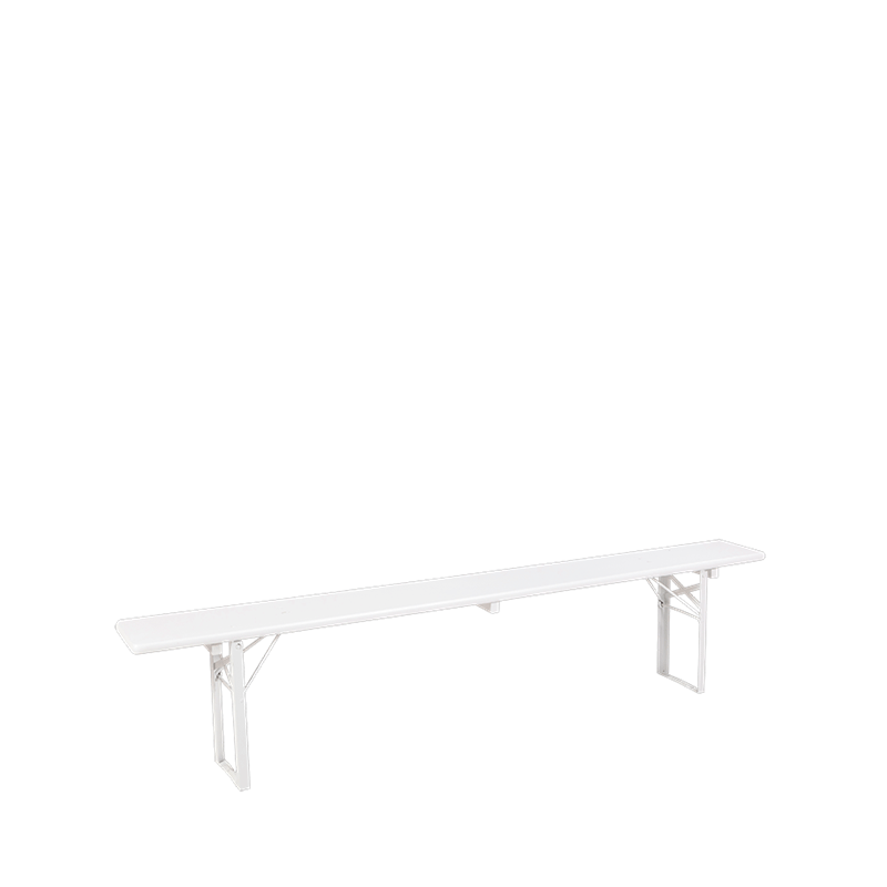 Location Banc Kermesse blanc H 47 L 220 P 25 cm - Options