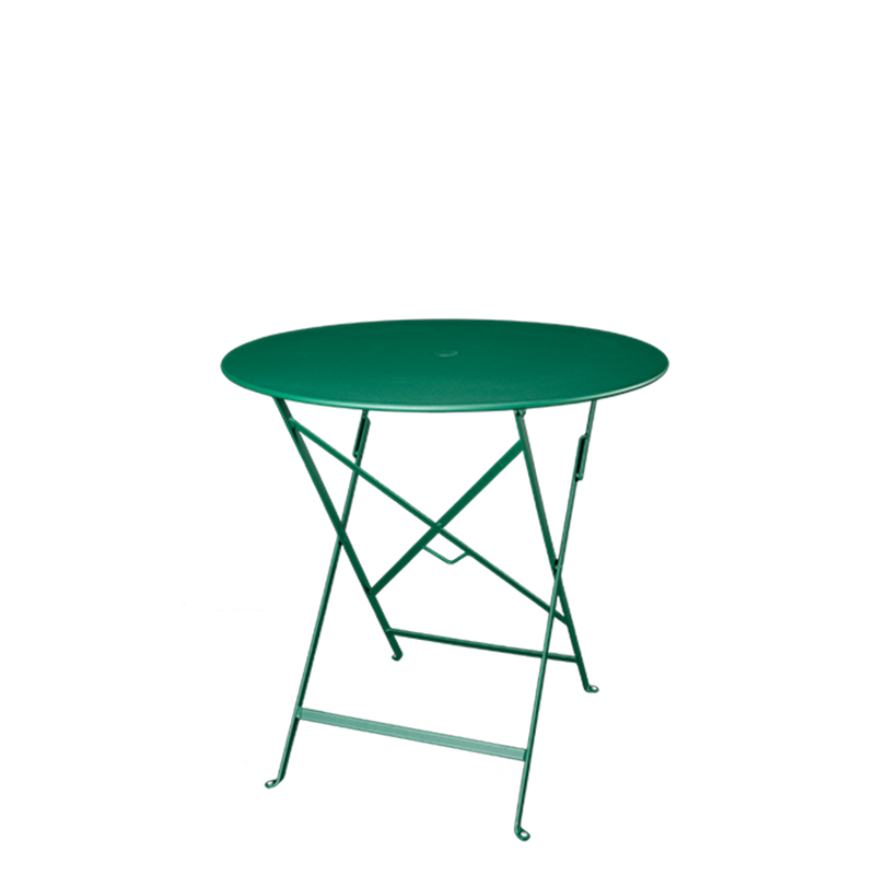 Table Trocadéro ronde verte Ø 77 cm H 74 cm