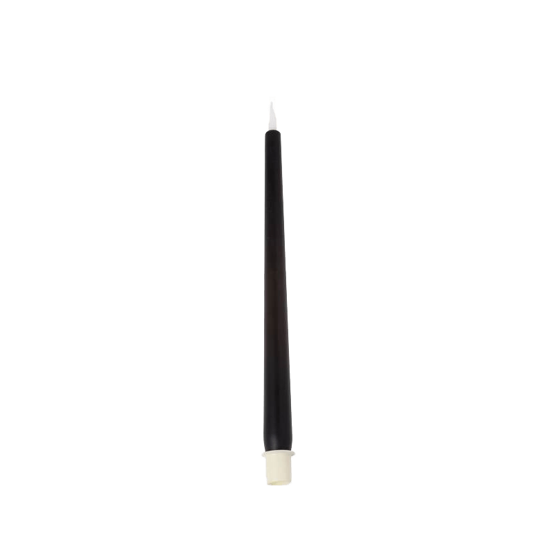 Flambeau &eacute;lectrique noir &agrave; pile H 29 cm (autonomie 8h)