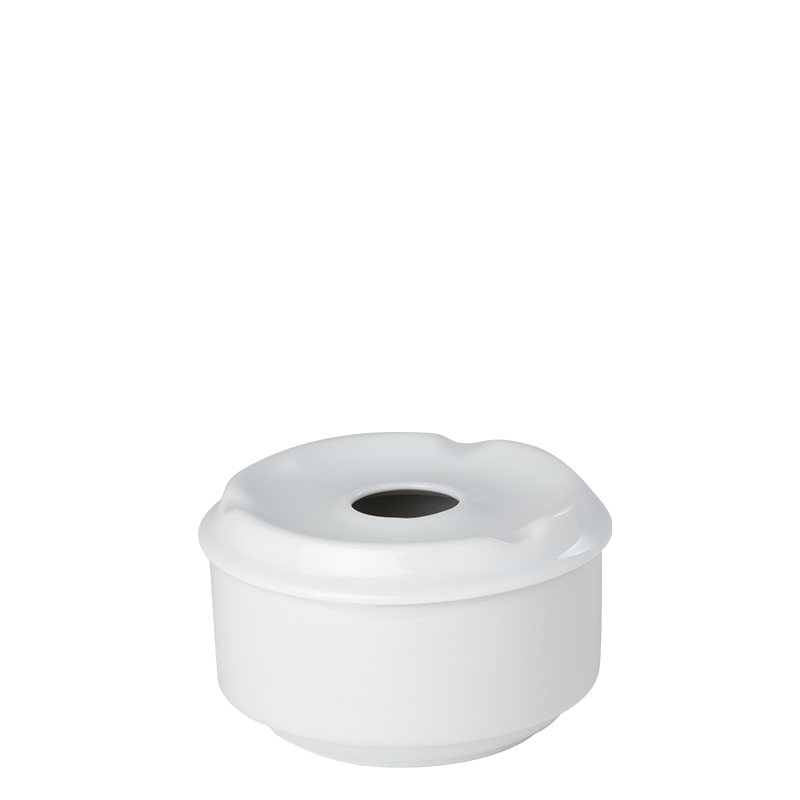 Location Cendrier de porcelaine blanche avec couvercle - Options