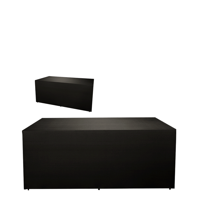 Buffet pliant houssé noir "4 faces" 80 x 200 cm H 91 cm