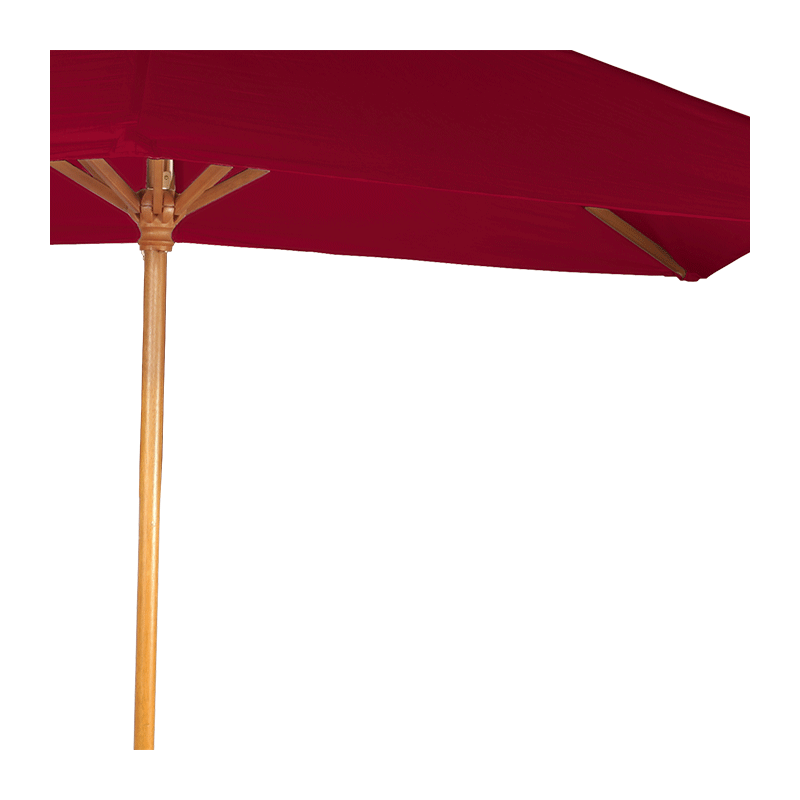 Parasol Louisiane rouge vif 300 x 300 cm + socle acier 30 x 30 cm