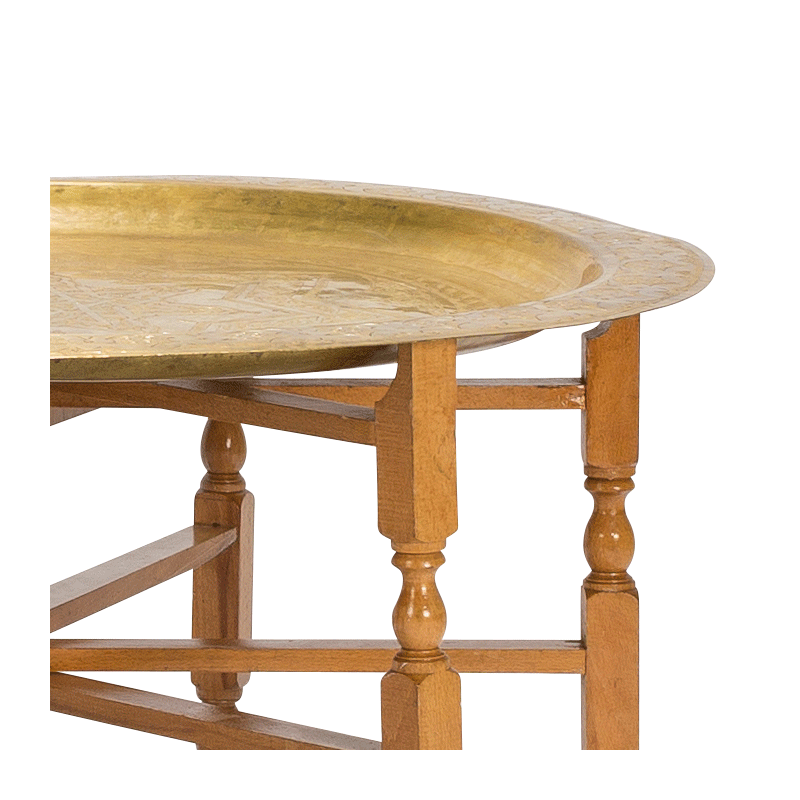 Table basse ronde dorée Ø 89 H 48 cm