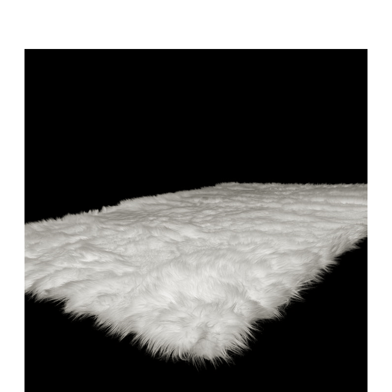 Tapis blanc en fourrure 140 x 200 cm