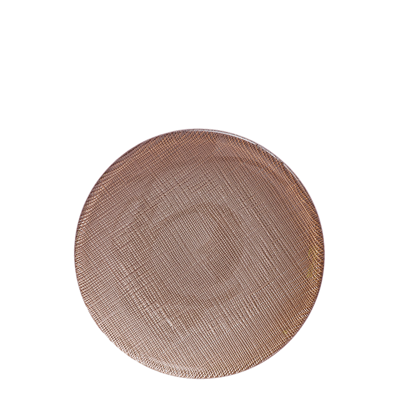Assiette à pain taupe en verre Ø 14 cm