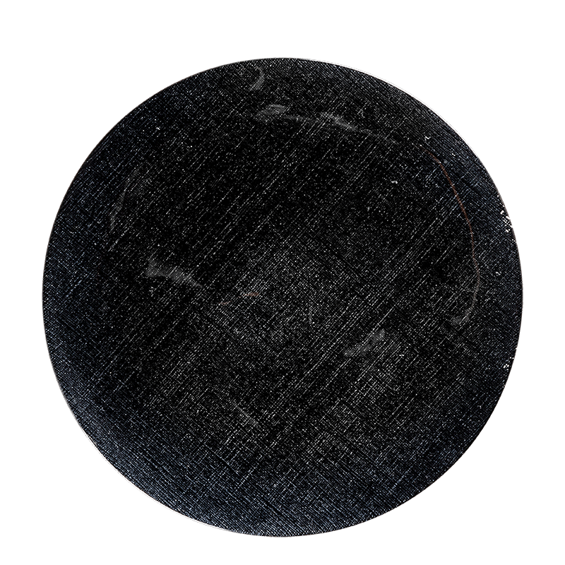 Assiette de présentation noire en verre Ø 32 cm