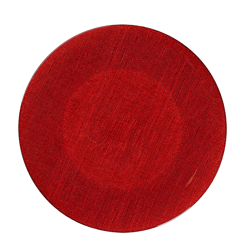 Assiette de présentation rouge en verre Ø 32 cm