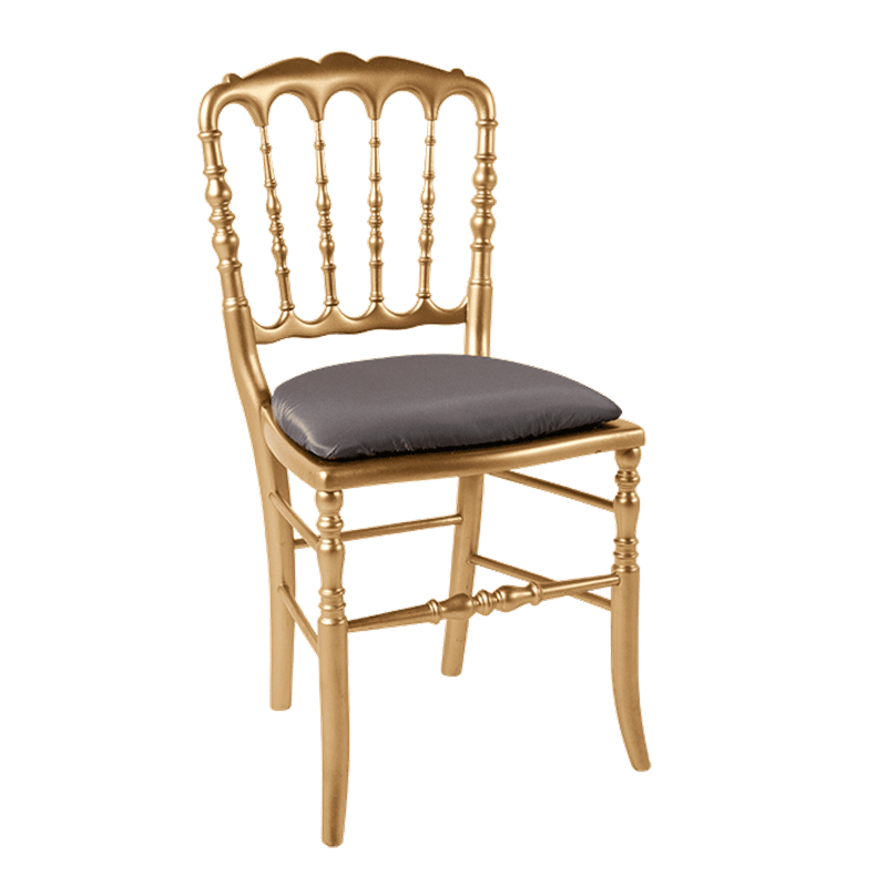Chaise Napoléon III dorée fixe Toscane bronze