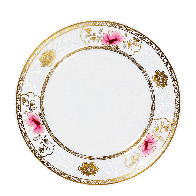 Assiette plate Pivoine rose Ø 27 cm