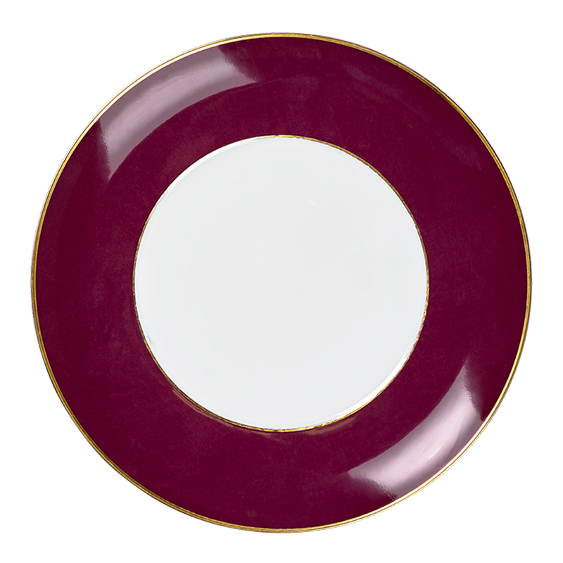 Assiette plate Rocco bordeaux Ø 27 cm