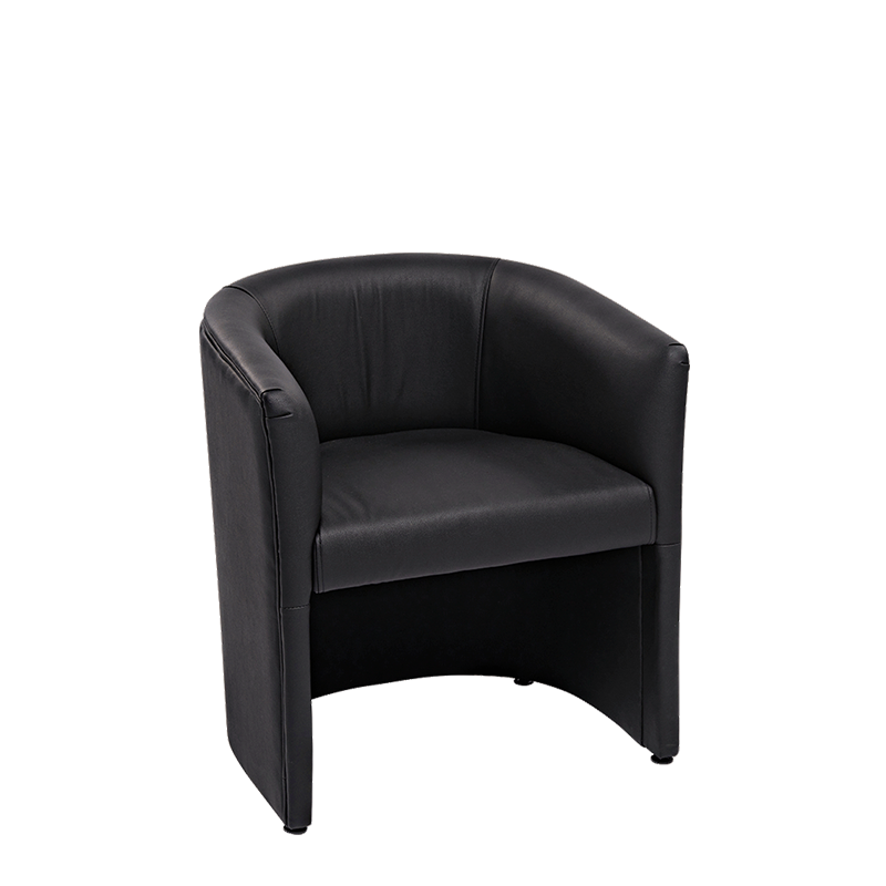 Fauteuil club Sim noir 69 x 64 cm H 76 cm