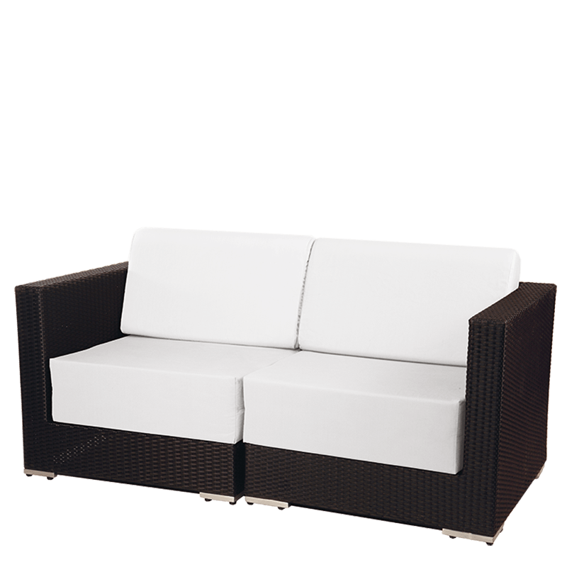 Canap&eacute; Lounge tress&eacute; gris 80 x 160 cm H 67 cm