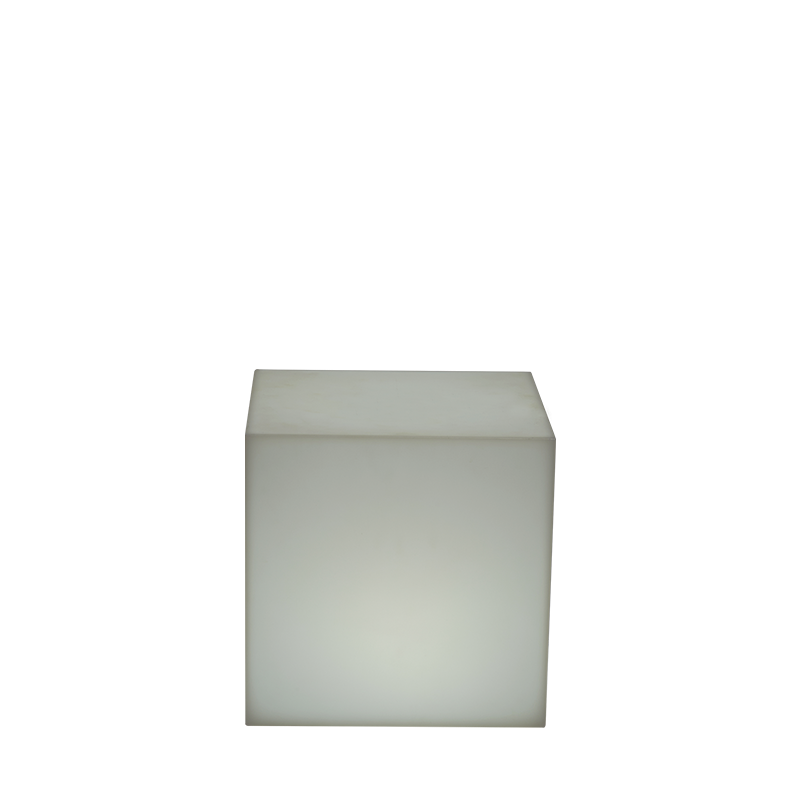 Table d'appoint lumineuse 40 x 40 cm H 40 cm