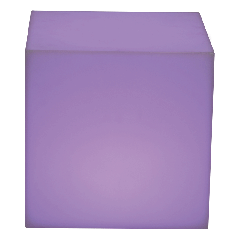 Table d'appoint lumineuse 40 x 40 cm H 40 cm