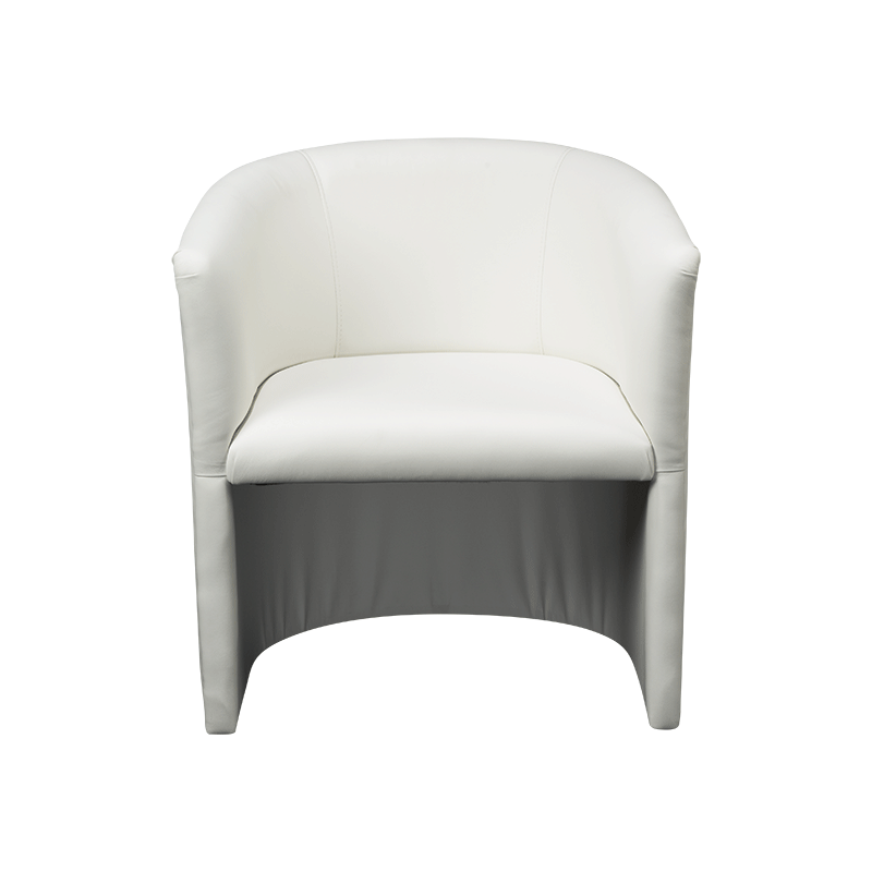 Fauteuil club Sim blanc 69 x 64 cm H 76 cm