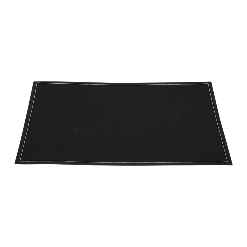 Sets de table/serviettes tissu noir 48 x 32 cm en rouleau (12)