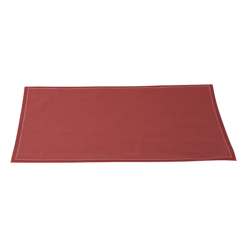 Sets de table/serviettes tissu brique 48 x 32 cm en rouleau (12)