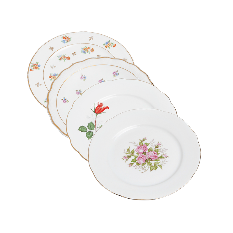 Petite assiette Vintage fleurie Ø 18-20 cm