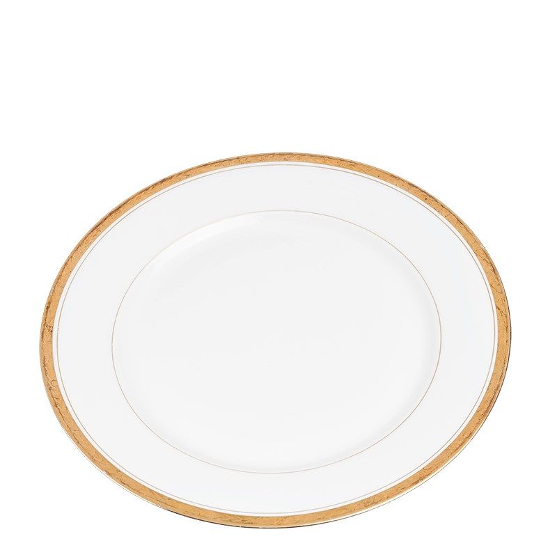 Grande Assiette de Table Dorée Lavable et Reutilisables Discount