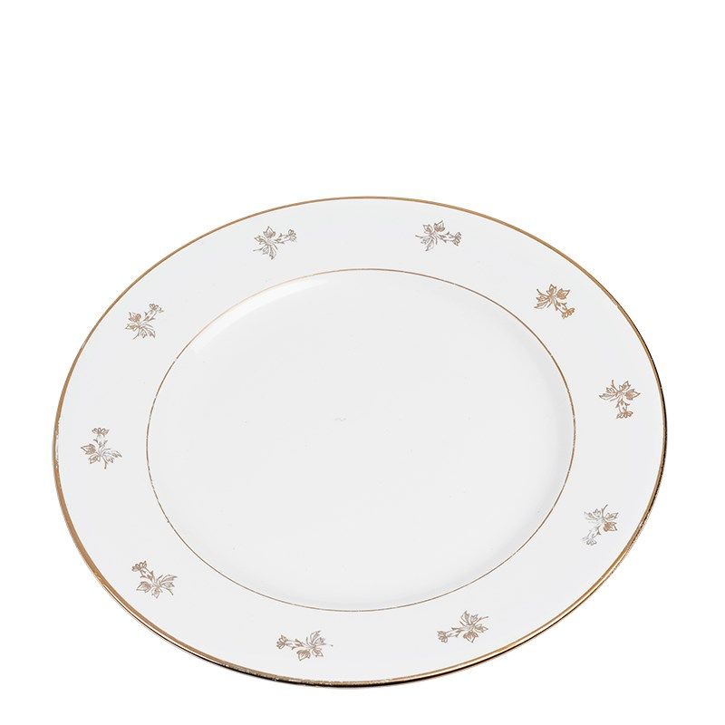 Grande Assiette de Table Dorée Lavable et Reutilisables Discount