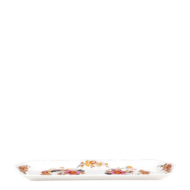 Plat à cake Vintage fleuri 35-40 x 14-17 cm