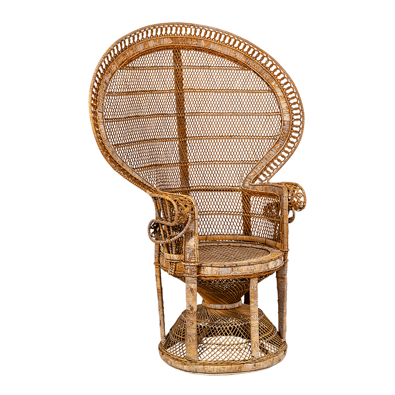 Fauteuil Emmanuelle rotin vintage