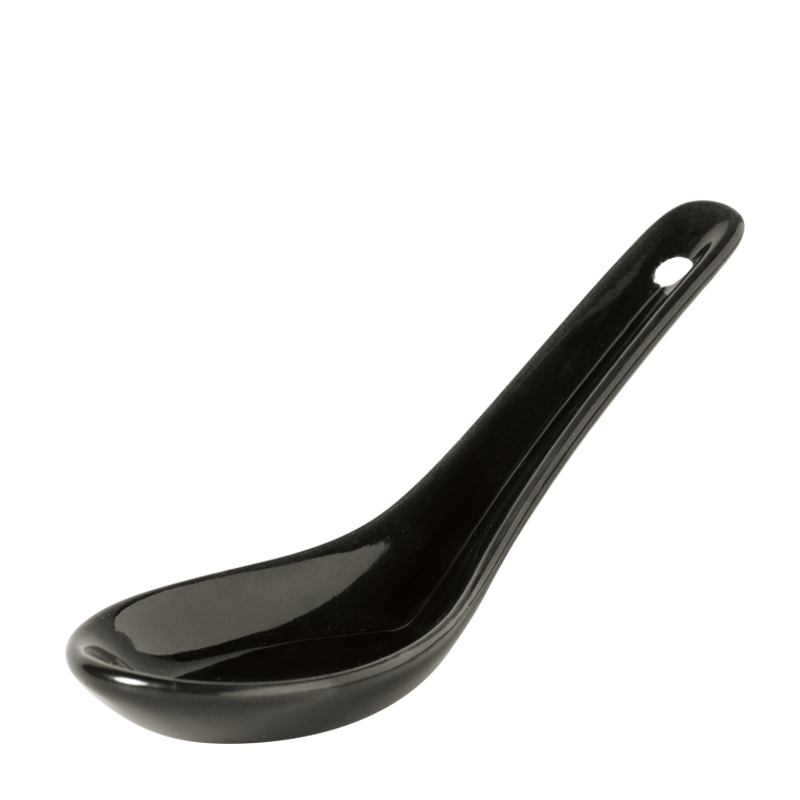 Cuill&egrave;re &agrave; d&eacute;gustation noire 4 x 13 cm H 4.5 cm