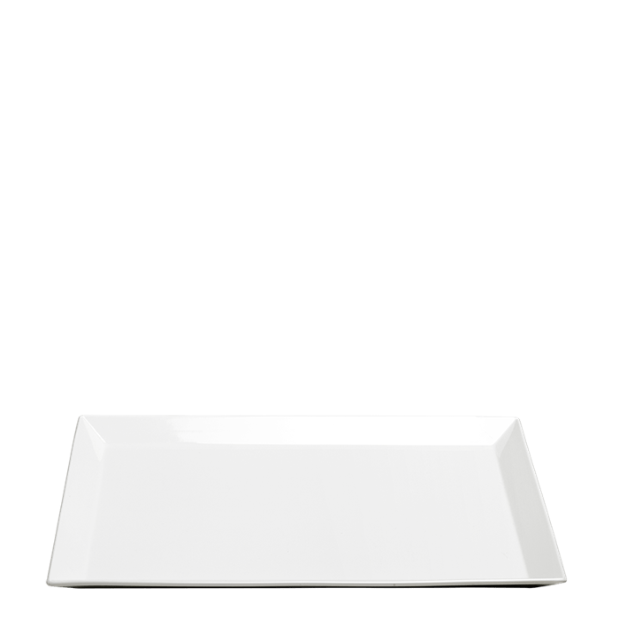Plat porcelaine blanc 48 x 32 cm H 2,7 cm