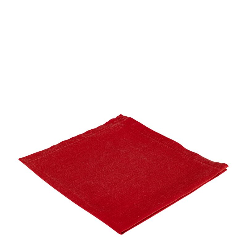 Serviette de table Lin rouge 50 x 50 cm
