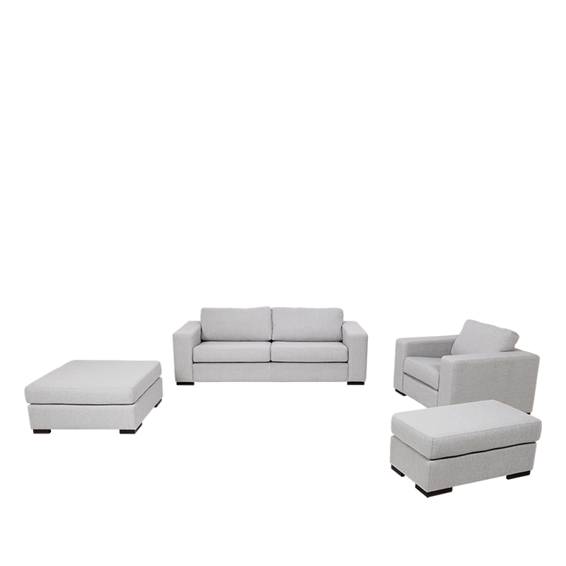 Canapé Loft gris 80 x 196 cm H 73 cm