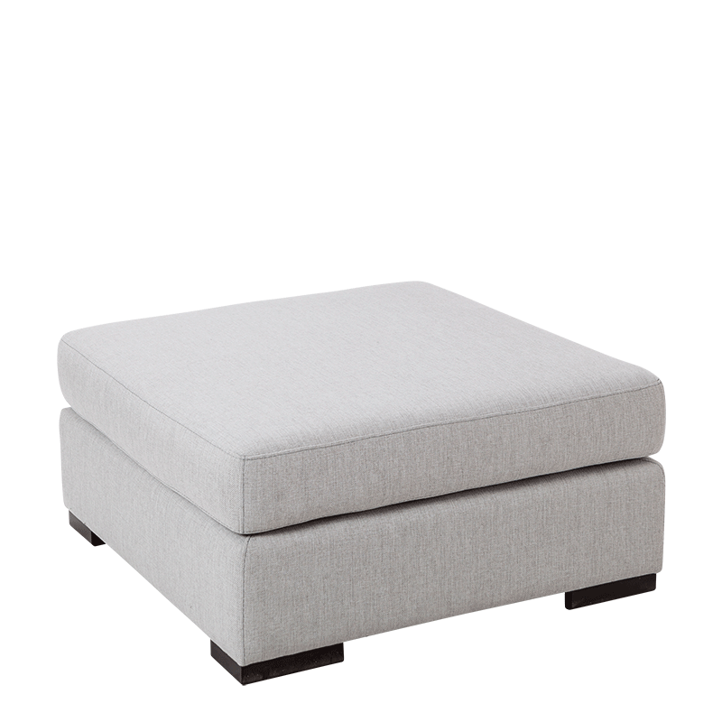 Pouf Loft gris 80 x 80 cm H 40 cm