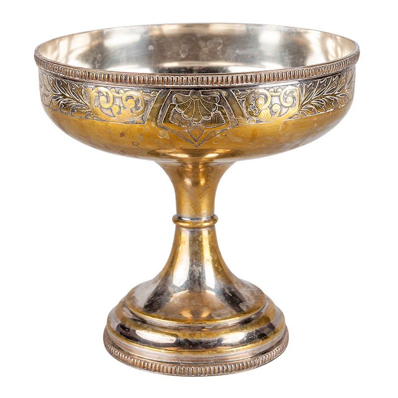 Coupe sur pied en métal vintage 1 L