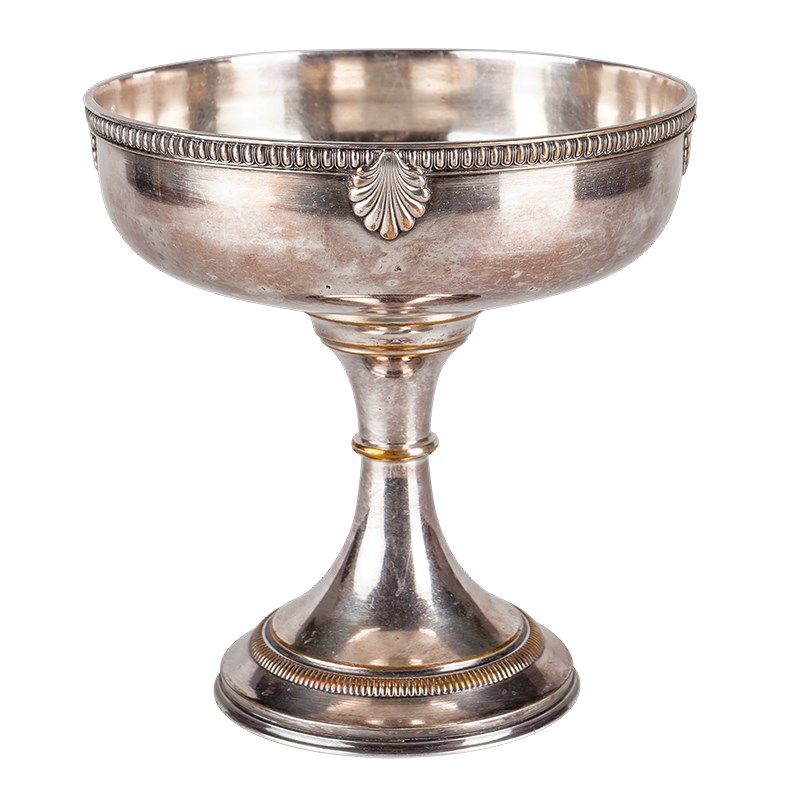 Coupe sur pied en métal vintage 1 L