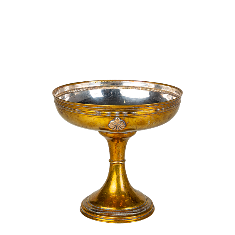Coupe sur pied en métal vintage 1 L