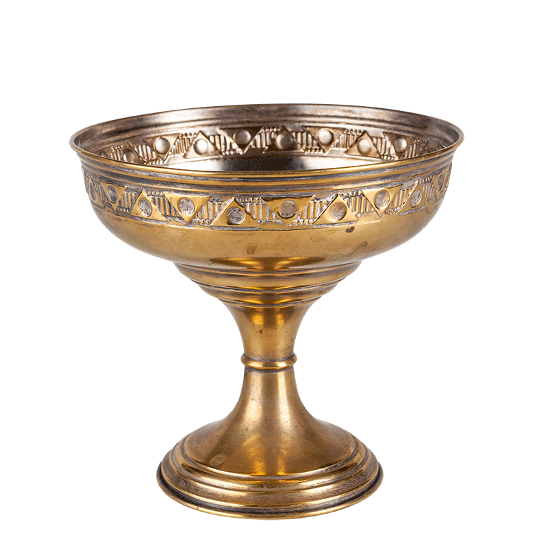Coupe sur pied en métal vintage 1 L